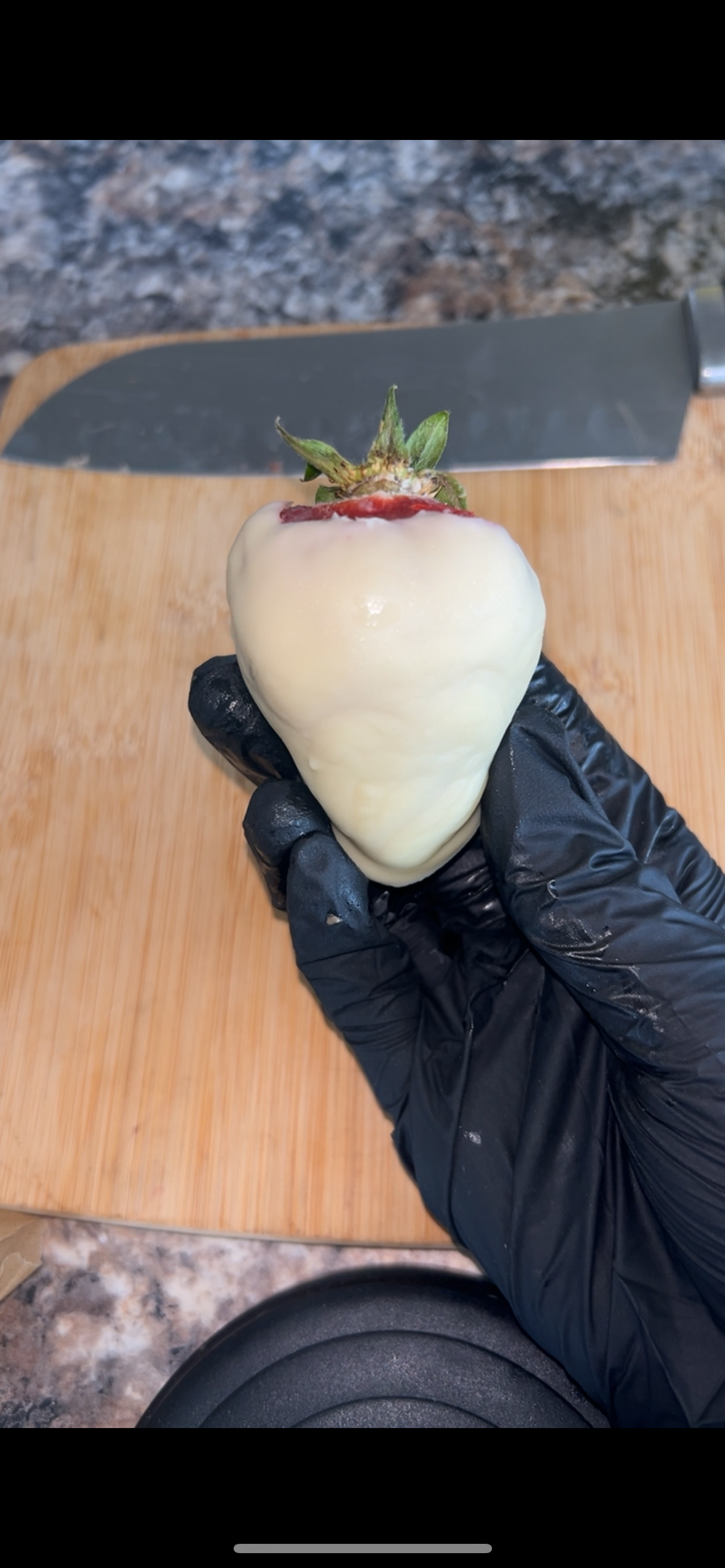 White chocolate strawbs - 5x in a cup