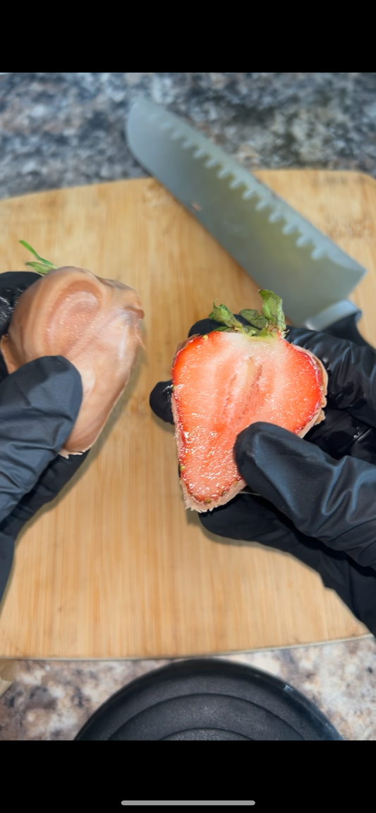 Marble strawbs - 5x in a cup